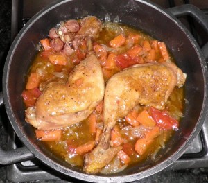 Cuixes de pollastre amb verdures