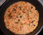 Cassoleta d'arròs amb bacallà i verdures